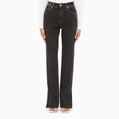 Alexander Mcqueen Dark Blue Slim Jeans In Black