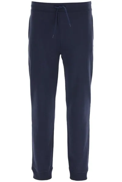 Apc Logo-print Sweatpants In Blue