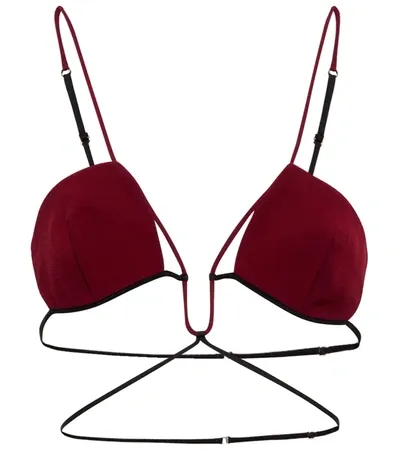 Nensi Dojaka Stretch Gabardine Angular Bra In Fuchsia,purple