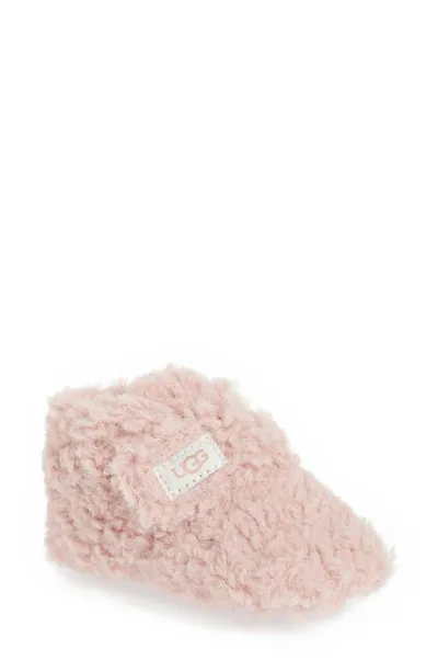 Ugg Kids' Bixbee Bootie In Shell Curly Faux Fur