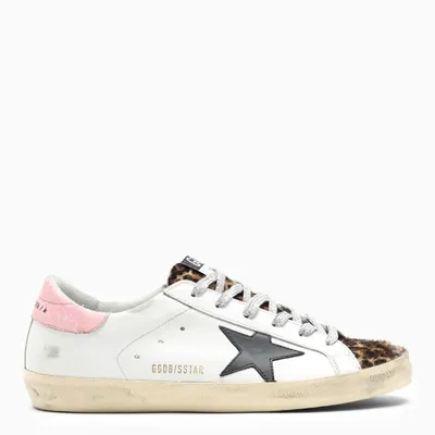 Golden Goose White Superstar Low Sneakers In Multicolor