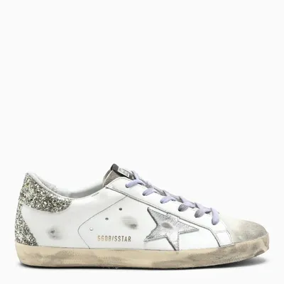 Golden Goose White And Purple Super-star Sneakers