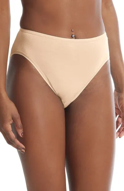 Hanky Panky Supima Cotton Hi-cut Brief In Chai