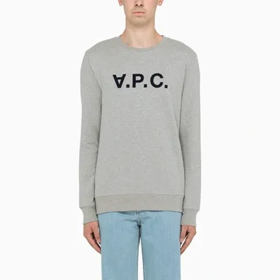 Apc Gray Crewneck Sweatshirt In Grey