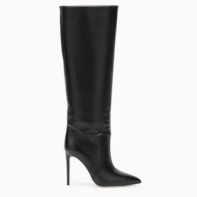 Paris Texas Black Smooth Leather Boots