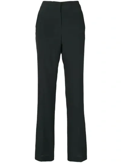 N°21 High-rise Straight-leg Cotton-blend Trousers In Black