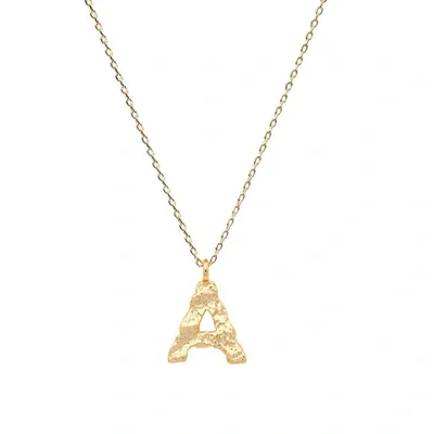 Amber Sceats Petite Letter Necklace In Gold