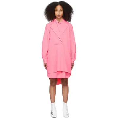 Mm6 Maison Margiela Ssense Exclusive Pink Gilet Dress In 251 Pink