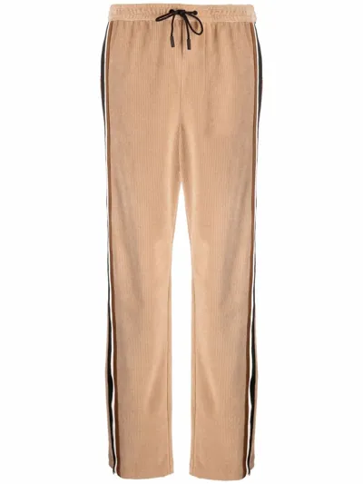 Dsquared2 Side-stripe Corduroy Track Pants In Neutrals