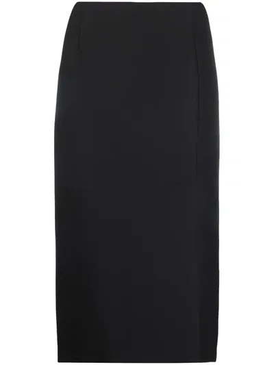 Sportmax Pinstripe Napoli Pencil Skirt In Black