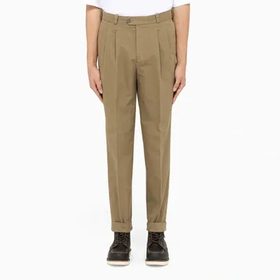 Pt Torino The Reporter Brown Trousers In Beige