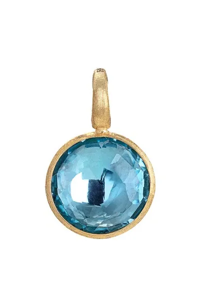 Marco Bicego 18k Yellow Gold Jaipur Blue Topaz Round Pendant