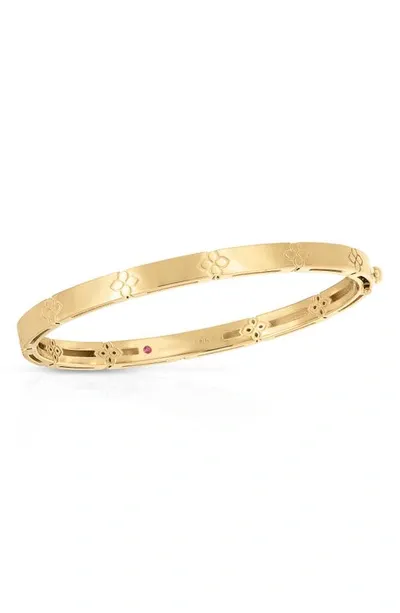 Roberto Coin 18k Yellow Gold Love In Verona Floral Bangle Bracelet