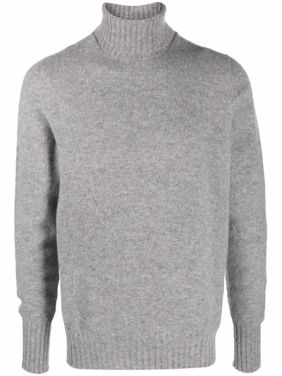 Drumohr Roll-neck Jumper In Grau