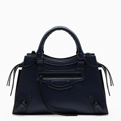 Balenciaga Navy Neo Classic City Small Top Handle Bag In Blue