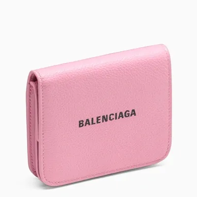 Balenciaga Pink Logo-print Bi-fold Wallet