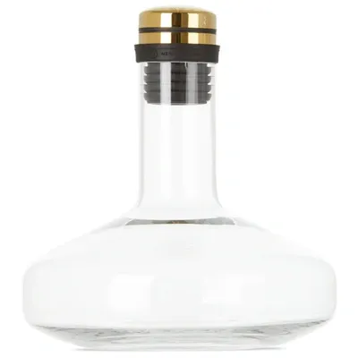 Menu Deluxe Wine Breather Decanter In Clear / Brass