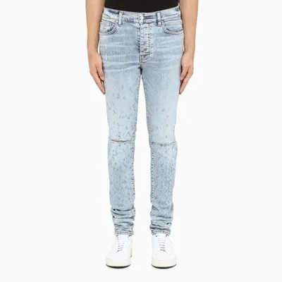 Amiri Light Blue Ripped Skinny Jeans