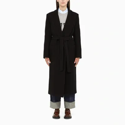 P.a.r.o.s.h Black Gown-style Layer Coat