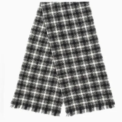 Destin Black/white Checked Scarf