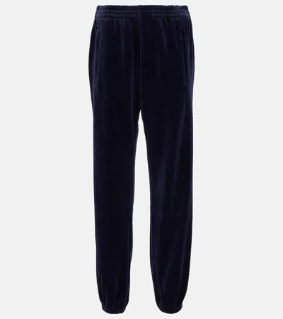 Tory Sport Tory Burch Velour Track Jogger In Tory Navy