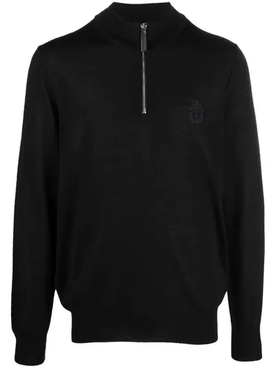 Billionaire Pullover Zip Jumper In Schwarz