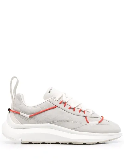 Y-3 Shiku Run Low-top Sneakers In Lighbrown/white/bolorange