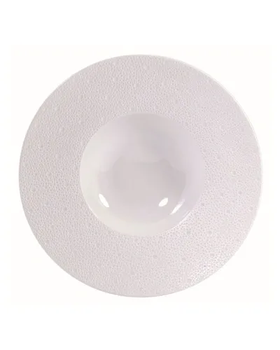 Bernardaud Ecume Large White Rim Soup Plate, 10.6"