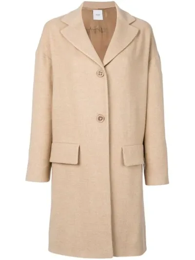 Agnona Flap Pocket Coat In Neutrals