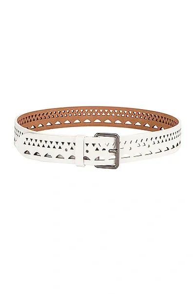 Alaïa Vienne Thin Belt In White