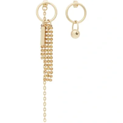 Justine Clenquet Ssense Exclusive Gold & Yellow Jess Earrings In Gold/topaz