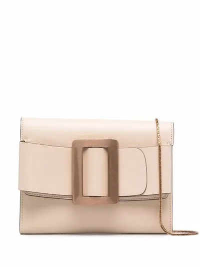 Boyy Beige Buckle Travel Wallet Strap In Neutrals