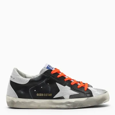 Golden Goose Black And Silver Superstar Low Sneakers