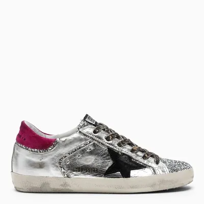 Golden Goose Super-star Sneakers In Silver Leather In Metal