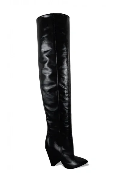 Saint Laurent Niki 105 Over-the-knee Boots In Black