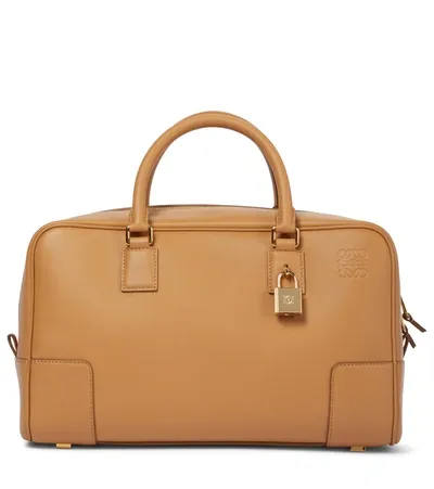 Loewe Amazona' 28 Nappa Calf Leather Bag In Brown