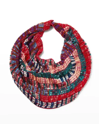 Mignonne Gavigan Najlah Scarf Necklace In Maroon