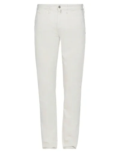 Incotex Slim-cut Cotton Trousers In Ivory