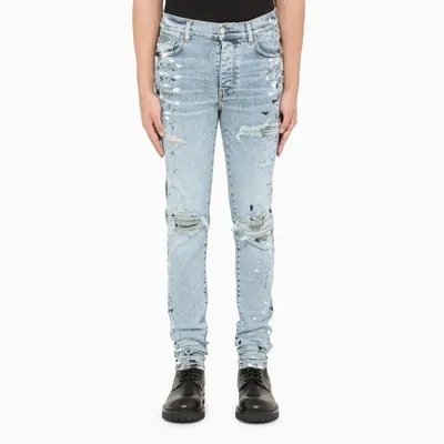 Amiri Blue Slim Jeans In Light Blue