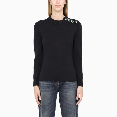 Rabanne Dark Blue Turtleneck Pullover