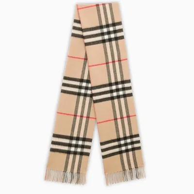 Burberry Beige Check Double-face Scarf