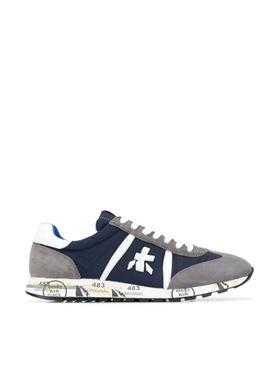 Premiata Lucy Panelled Low-top Sneakers In Blue