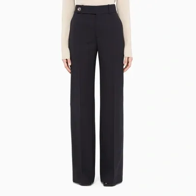 Chloé Blue Wool Blend Palazzo Trousers