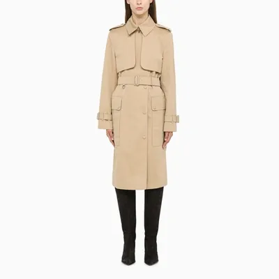 Burberry Beige Double-breasted Trench Coat