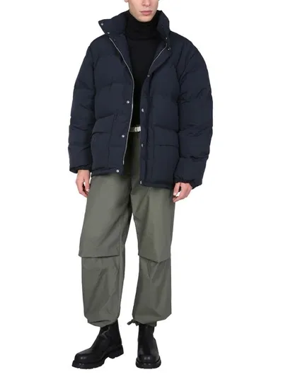 Jil Sander Boxy Fit Down Jacket In Blue