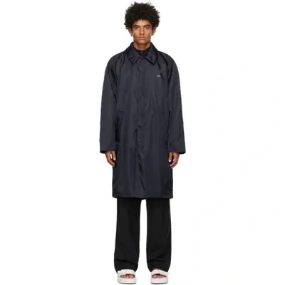 Soulland Nylon Shane Coat In Navy