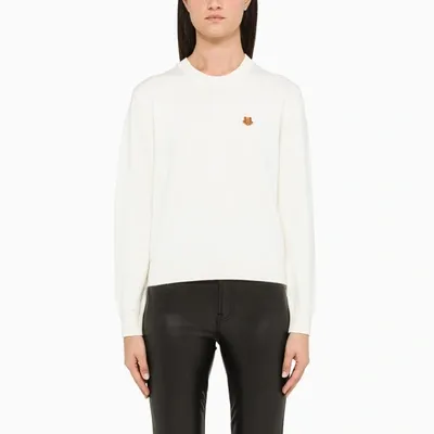 Kenzo Ecru Crewneck Pullover In White