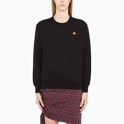 Kenzo Black Sweatshirt With Contrasting Logo