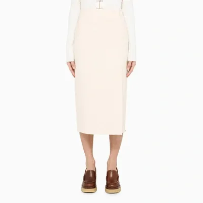 Sportmax Off White Brenta Pencil Skirt In Brown