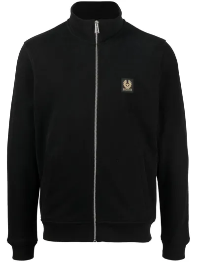 Belstaff Zip Through Sweatshirt In Black